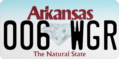 AR license plate 006WGR