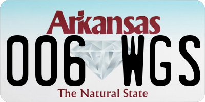AR license plate 006WGS