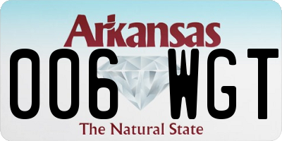 AR license plate 006WGT