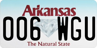 AR license plate 006WGU