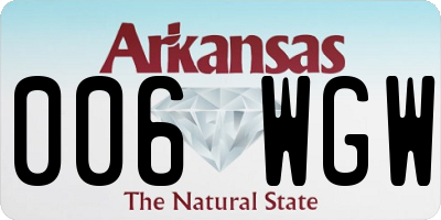 AR license plate 006WGW