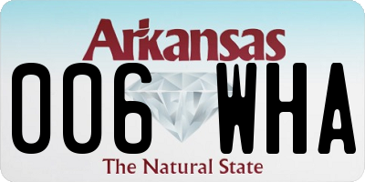 AR license plate 006WHA