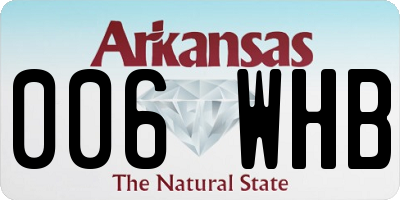 AR license plate 006WHB