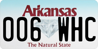 AR license plate 006WHC