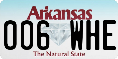 AR license plate 006WHE
