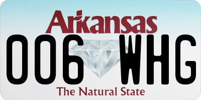 AR license plate 006WHG