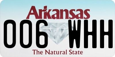 AR license plate 006WHH