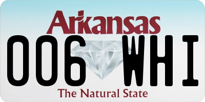 AR license plate 006WHI
