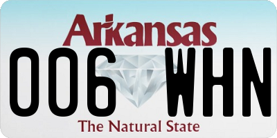 AR license plate 006WHN