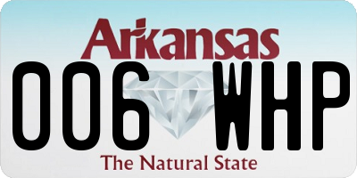 AR license plate 006WHP