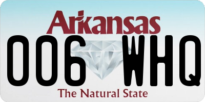 AR license plate 006WHQ
