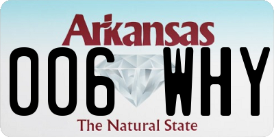 AR license plate 006WHY