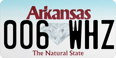 AR license plate 006WHZ