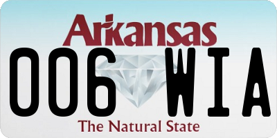 AR license plate 006WIA