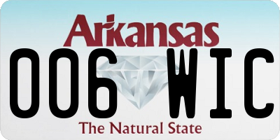 AR license plate 006WIC