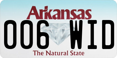 AR license plate 006WID