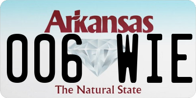 AR license plate 006WIE