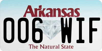 AR license plate 006WIF