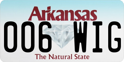 AR license plate 006WIG