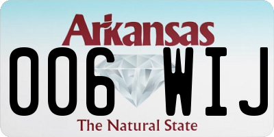AR license plate 006WIJ