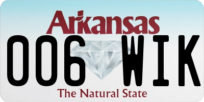 AR license plate 006WIK