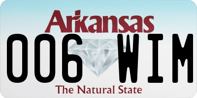 AR license plate 006WIM