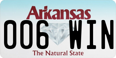 AR license plate 006WIN