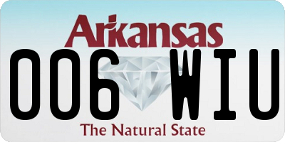 AR license plate 006WIU