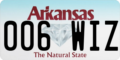 AR license plate 006WIZ