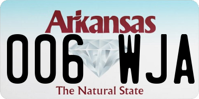 AR license plate 006WJA