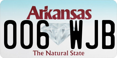 AR license plate 006WJB