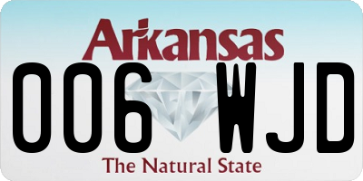 AR license plate 006WJD