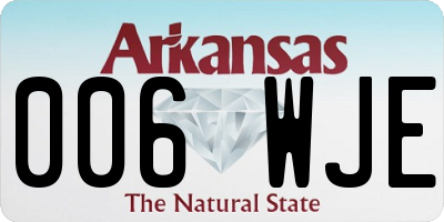 AR license plate 006WJE
