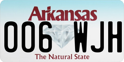 AR license plate 006WJH