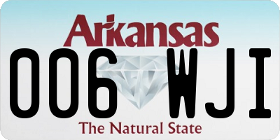 AR license plate 006WJI