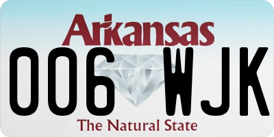 AR license plate 006WJK