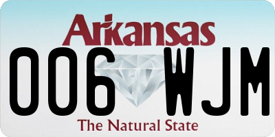 AR license plate 006WJM