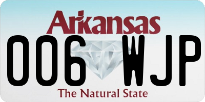AR license plate 006WJP