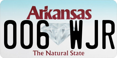 AR license plate 006WJR