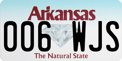 AR license plate 006WJS