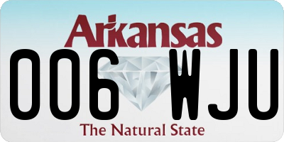 AR license plate 006WJU