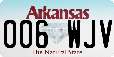 AR license plate 006WJV