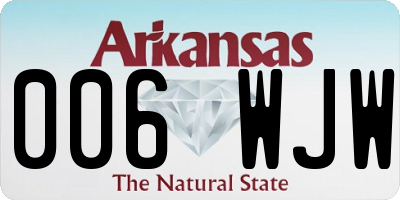 AR license plate 006WJW