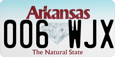 AR license plate 006WJX