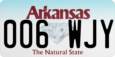AR license plate 006WJY