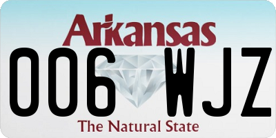 AR license plate 006WJZ