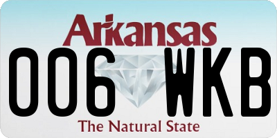 AR license plate 006WKB