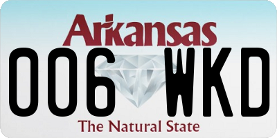 AR license plate 006WKD