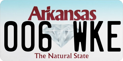 AR license plate 006WKE