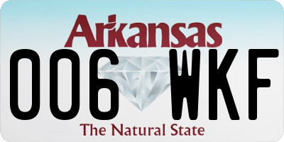 AR license plate 006WKF
